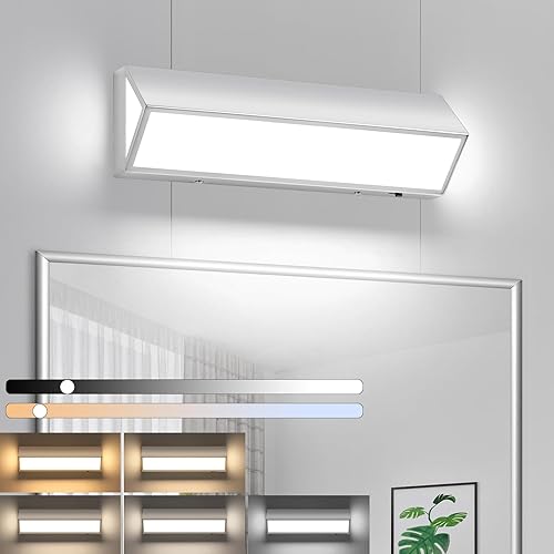 Miniatura 9 de Barra de luz LED moderna de 40 pulgadas para tocador de baño, negro mate, accesorios de iluminación de pared de acrílico moderno sobre espejo Negro