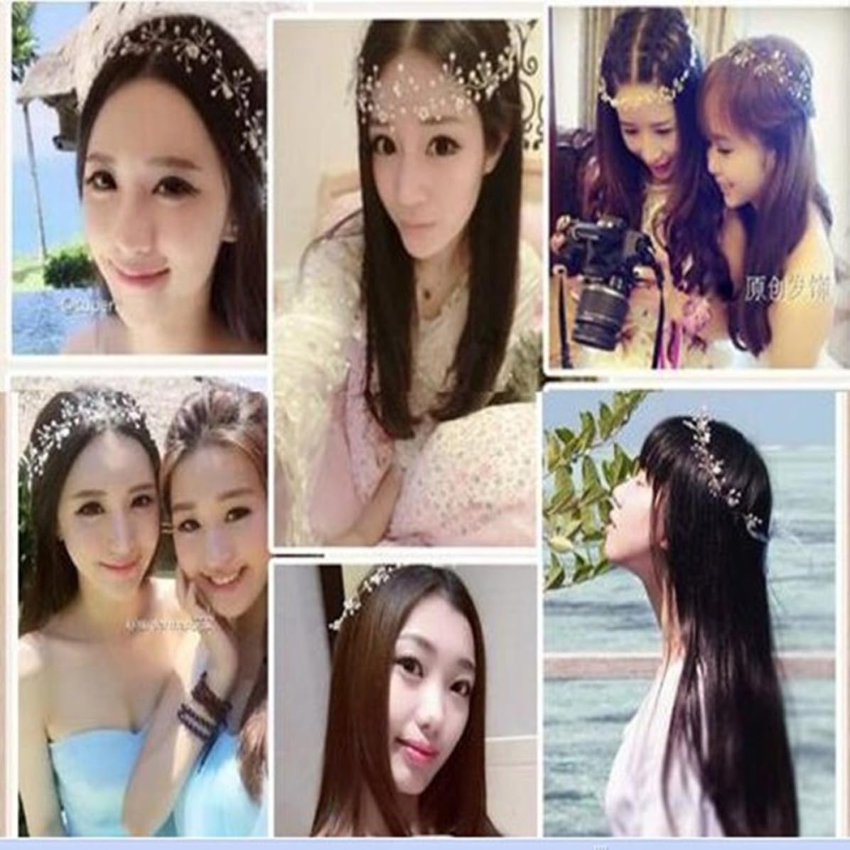 UPKOCH Silver Crystal Pearl Bridal Headband for Bridesmaid Wedding Hair image 4