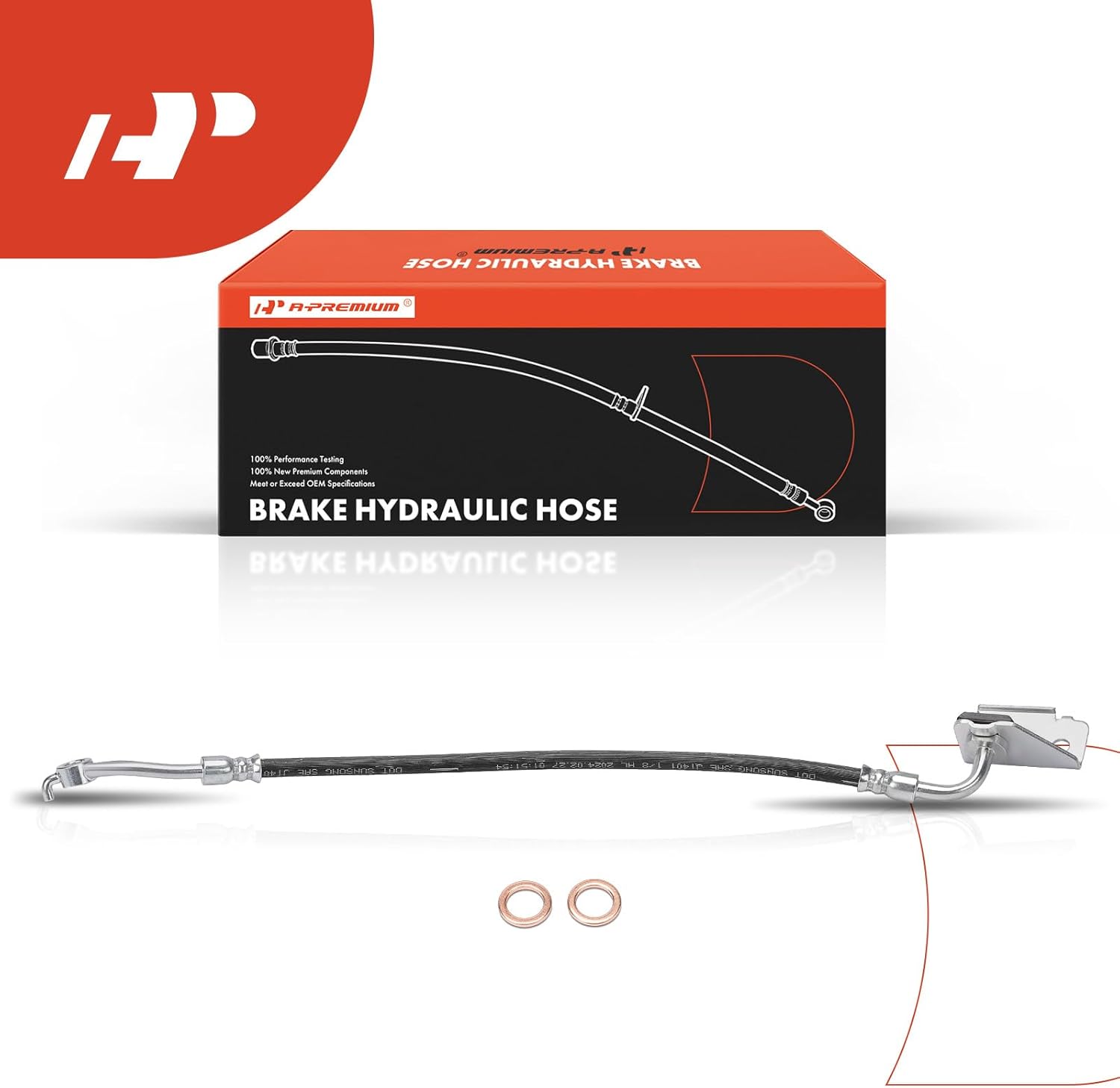 A-Premium Rear Driver Side Brake Hydraulic Hose Compatible with Select Hyundai, Kia Models - Accent 2018-2022, Rio 2017-2023 - Replace# 58737H8300