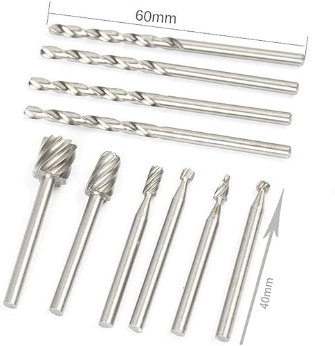 Miniatura 6 de Boxonly 11 piezas de herramientas rotativas multiusos para bocina de corte, guía de corte, kit de fijación de enrutador con 6 brocas de enrutamiento