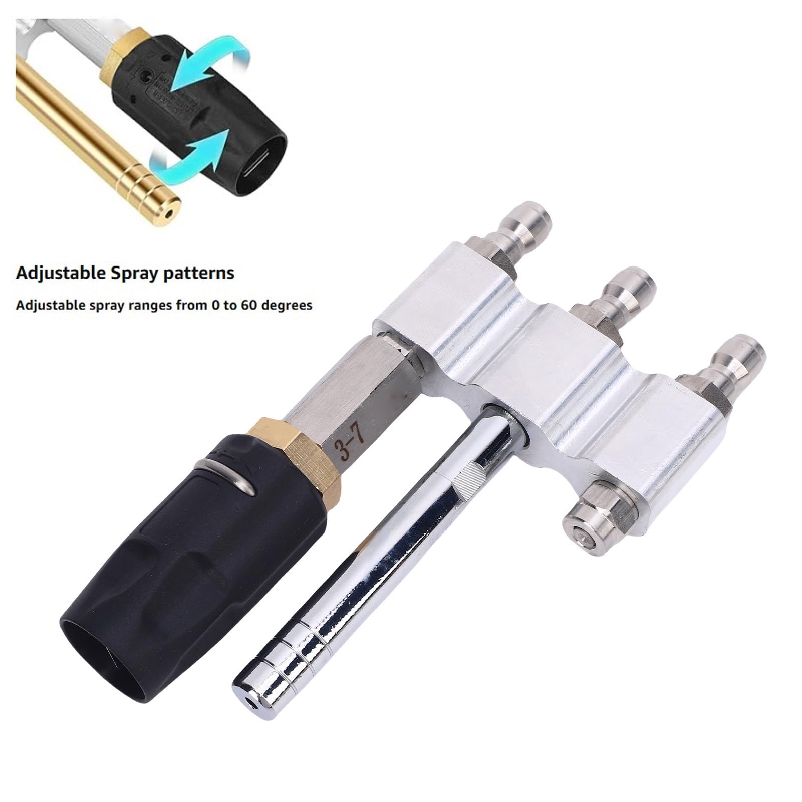 Boquilla de Lavado Suave Ajustable con Conector de 1/4 Pulgada