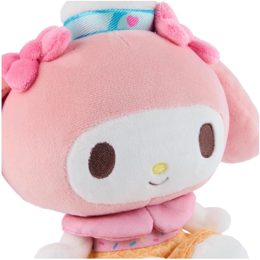 My Melody Hello Kitty Plush, Officially Licensed, Ice Cream Plush Stuffed Animal Keepsake, Personalized with Custom Name - 6 Inch