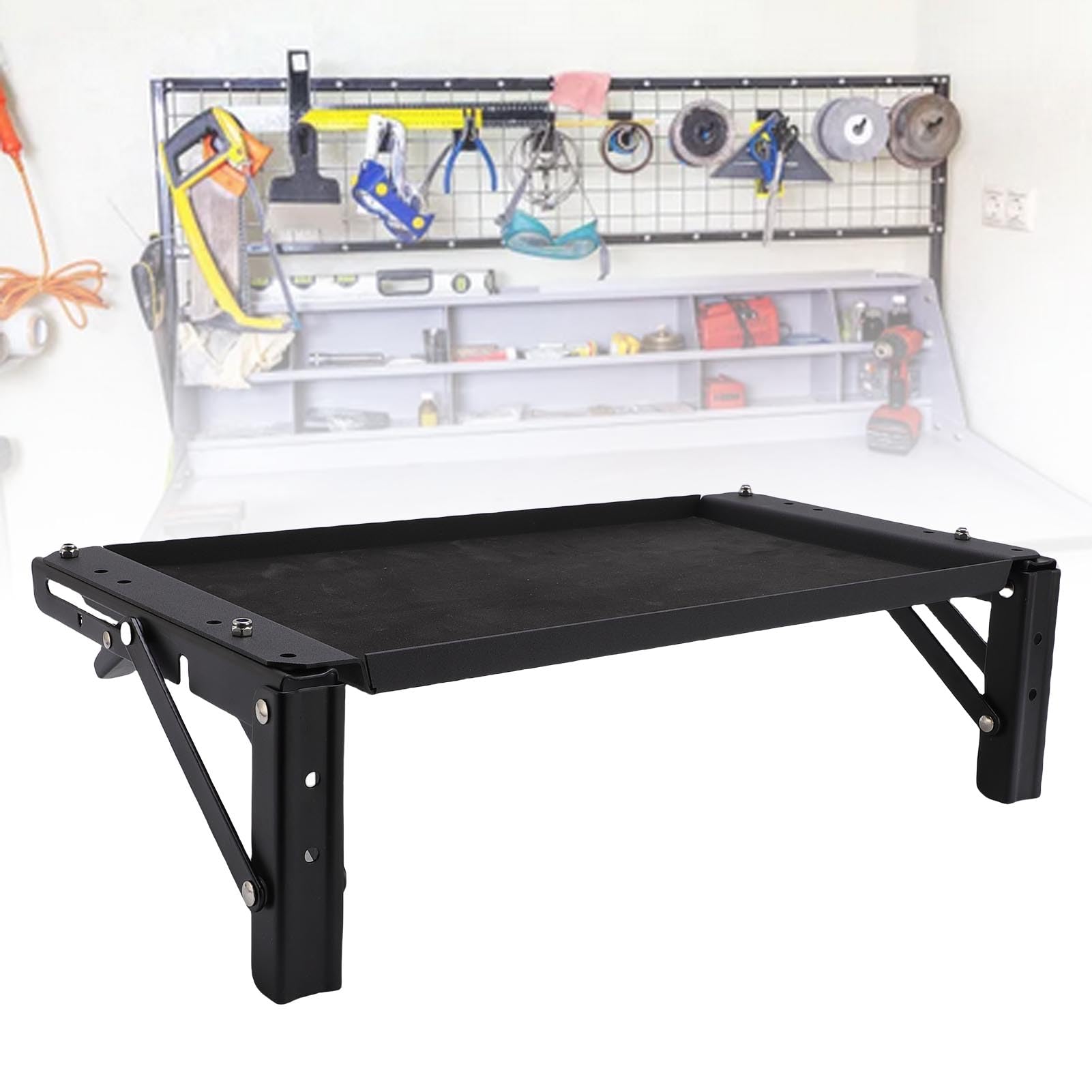 Marhynchus Vassoio Portautensili Magnetico, Postazione di Lavoro Pieghevole in Lega di Alluminio con Spazio Laterale per Utensili, Banco da Lavoro Portatile per Riparazioni, Assemblaggio,