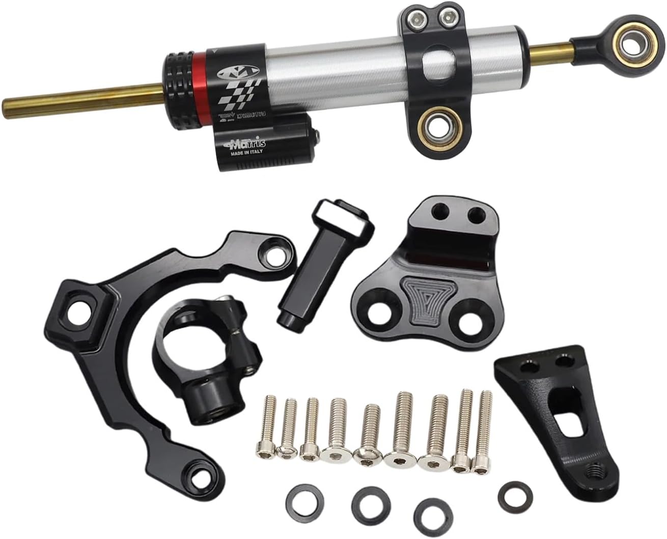 For Kawasaki Z900 Motorcycle Steering Damper Stabilizer Mount Bracket Support Kit 2017-2021 (Carbon Fiber)