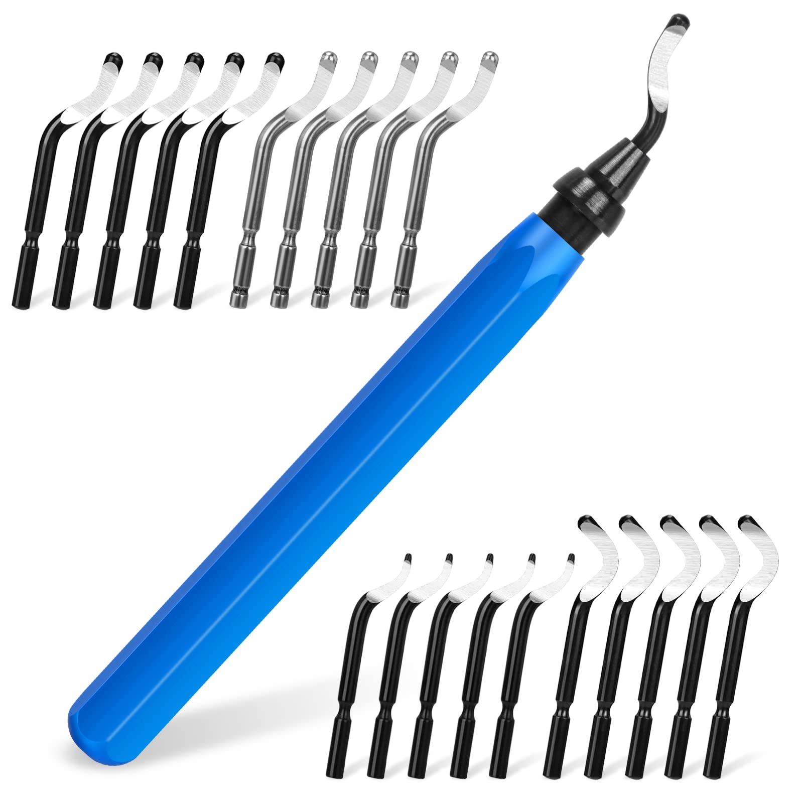 Dadabig Hand-Entgrater-Set – Metallgriff 10 Klingen, 360° Drehbar – Für Stahl, Aluminium, Kunststoff Dadabig Hand-Entgrater-Set – Metallgriff 10 Klingen, 360° Drehbar – Für Stahl, Aluminium, Kunststoff