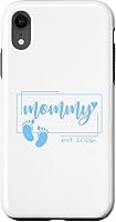 Vista 25 de Mommy Est 2026 Pregnancy Announcement Baby Boy Reveal Case for iPhone 17