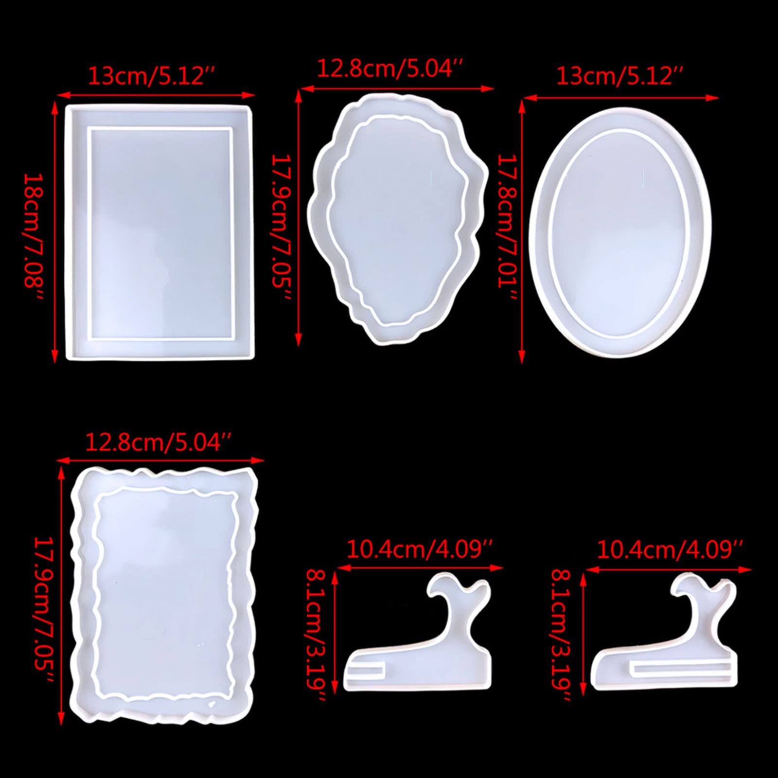 Stampo retrò in resina, per cornici portafoto in silicone, stampi in resina epossidica per decorazioni per la casa, stampi per foto, in silicone per portachiavi rettangolare epossidico