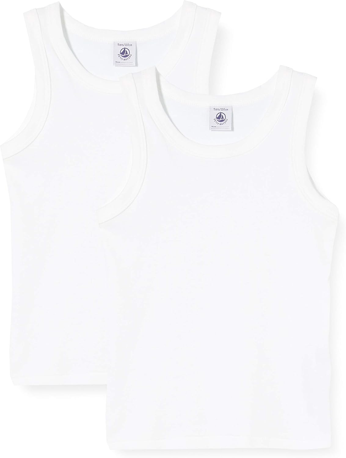 Petit Bateau Style 53326 T-Shirts & Polo Shirts Boys White Tops Sleeveless Sizes 2-18 Years