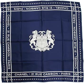 Amazon | [CHANEL] [シャネル] スカーフ シルク レディース 縦90×横