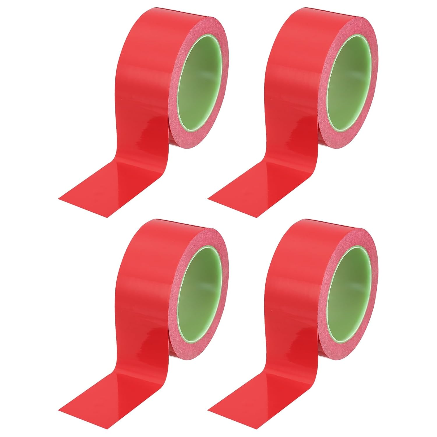 PATIKIL Floor Marking Tape 2 Inch x 110 Ft, 4 Pcs Self-Adhesive Warning Safety Tape Caution Stripe for Walls Floors Pipes Equipment Outdoor, Red