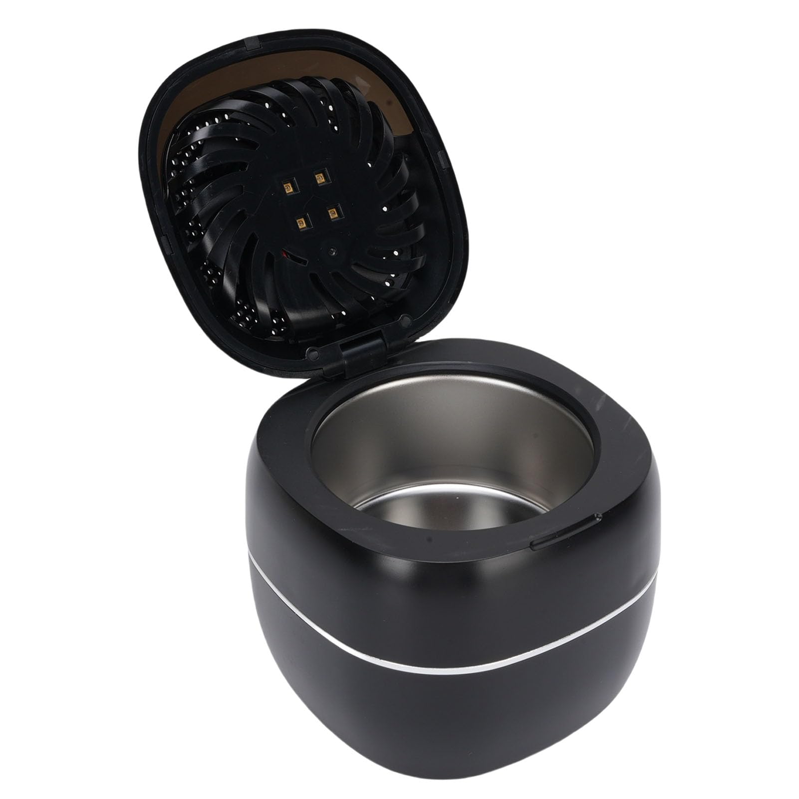 YUYTE Maszyna do Czyszczenia Biżuterii Ultrasonic Jewelry Cleanler 45KHz Maszyna Czyszcząca Biżuteria z klapką górną pokrywką 304 Stal Nierdzewna do Zegarków Szklanki Małe (wtyczka UE)