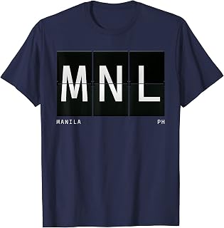 MNL Manila PH Philippines Retro World Travel Airport Code T-Shirt