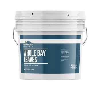 Earthborn Elements Whole Bay Leaves 1 Gallon Bucket, Savory, Bulk Size