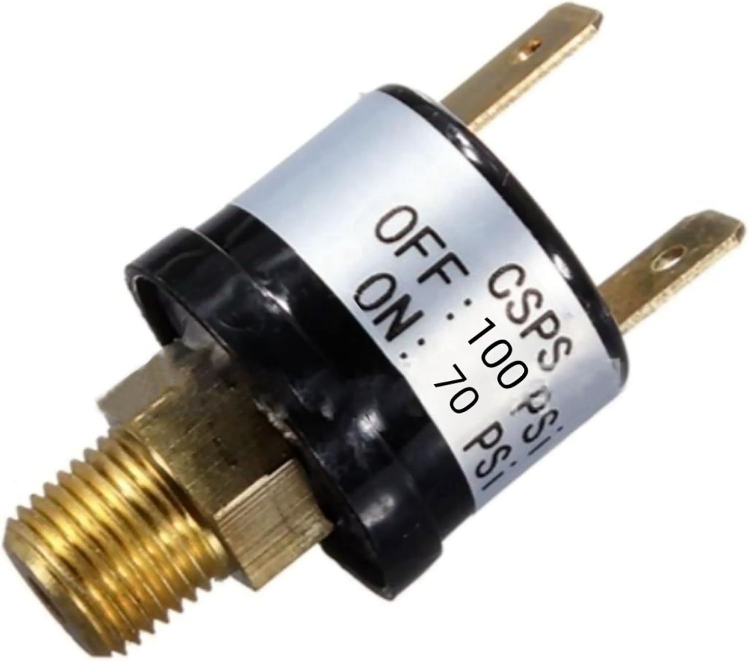 Air Pressure Switch 70-100 PSI Thread 1/8" 12V/24V Air Compressor Pressure Switch for Air Horns,Train Horns Accessory