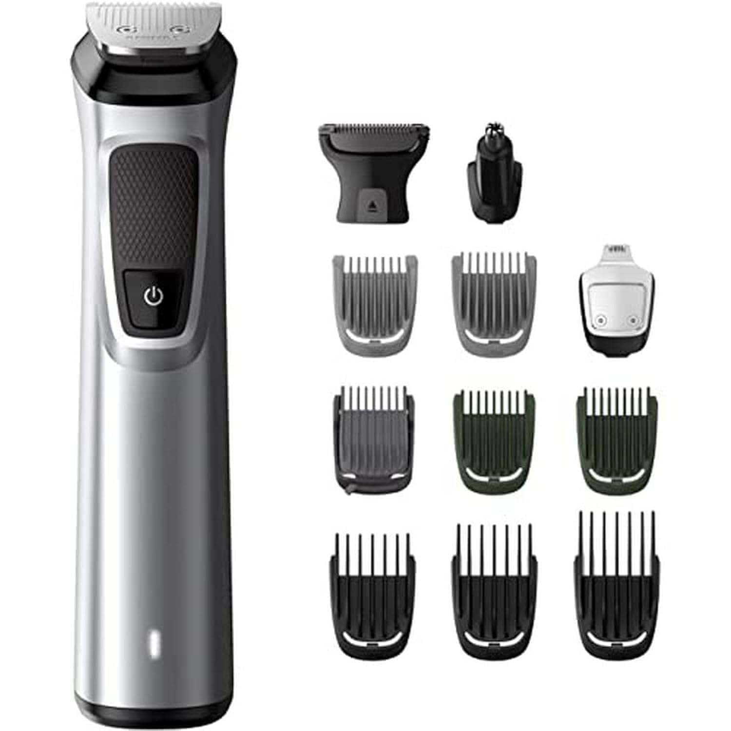 PHILIPSSeries 7000 13 in 1 Ultimate Multi Grooming Kit for Beard, Hair and Body with Nose Trimmer Attachment, Premium Metal Handle - MG7715/65