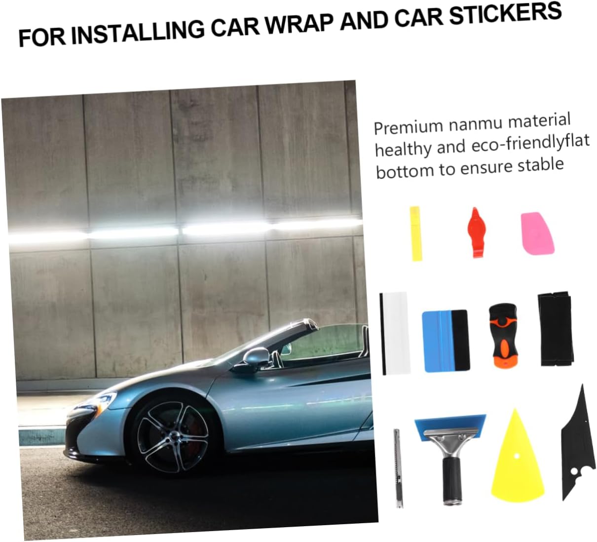 11pieces Car Vinyl Wrap Tool Vehicle Sticker Install Kit Window Tinting Film Tools Set