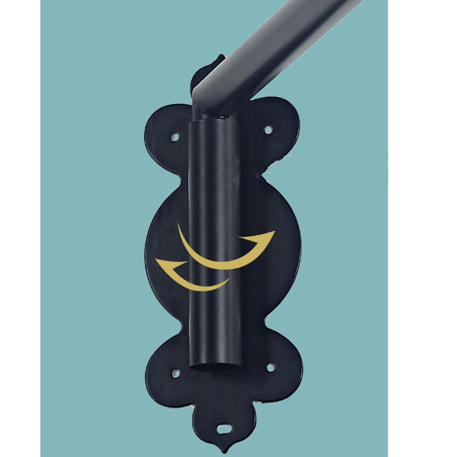 Tringles à Rideaux à 180°pour Fenêtres,Tringles à Rideaux à Bras Pivotant Robustes,Tringle à Rideau à Bras Oscillant,Tringle Portière pour Panneaux Latéraux(Size:120cm,Color:Noir)