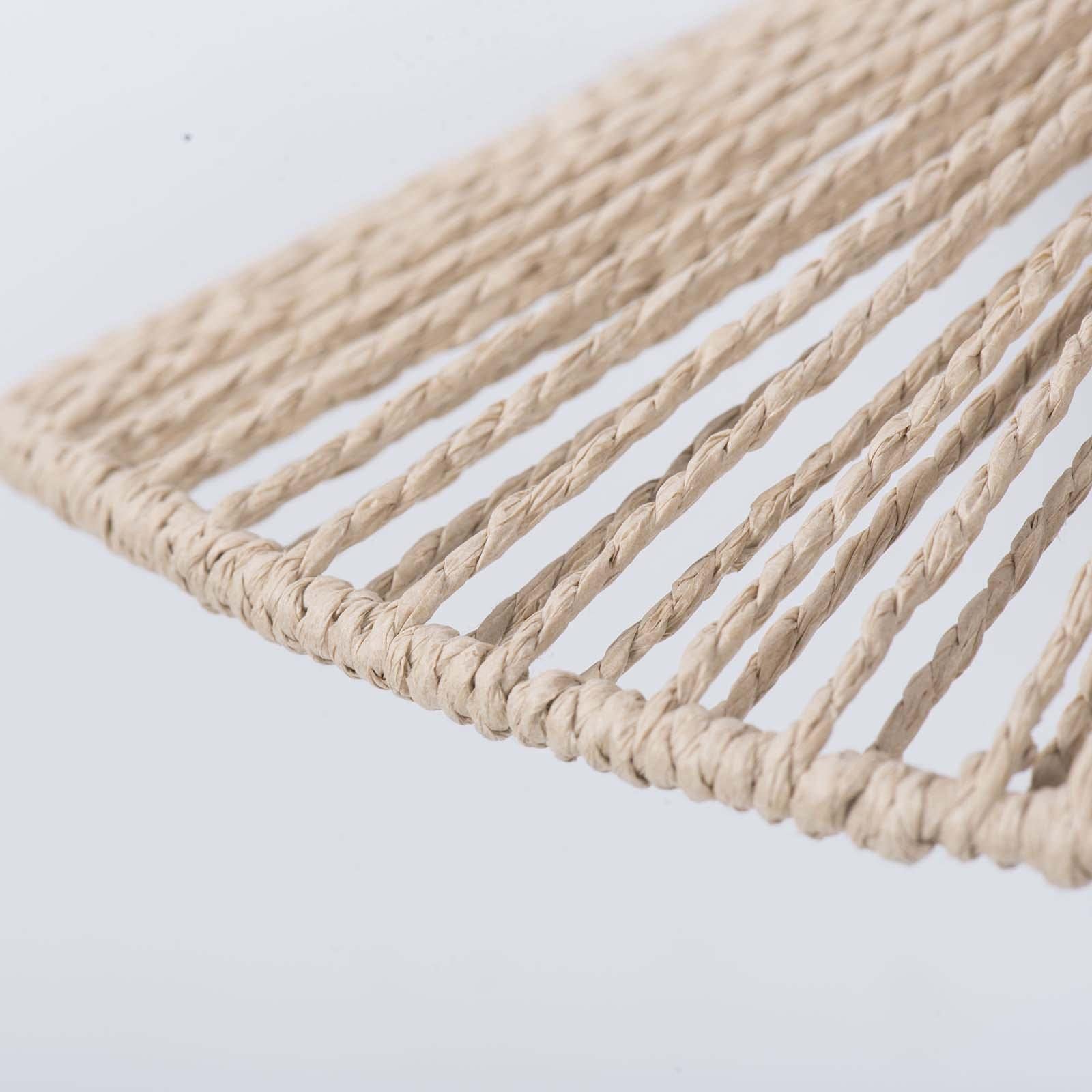 Sharplace Abat-Jour en Corde Tissée à la Main, Abat-Jour de Plafond Rustique Décors 30CM, Abat-Jour Suspendu pour E27 Lampe de Table Lampe Suspendue, Jaune