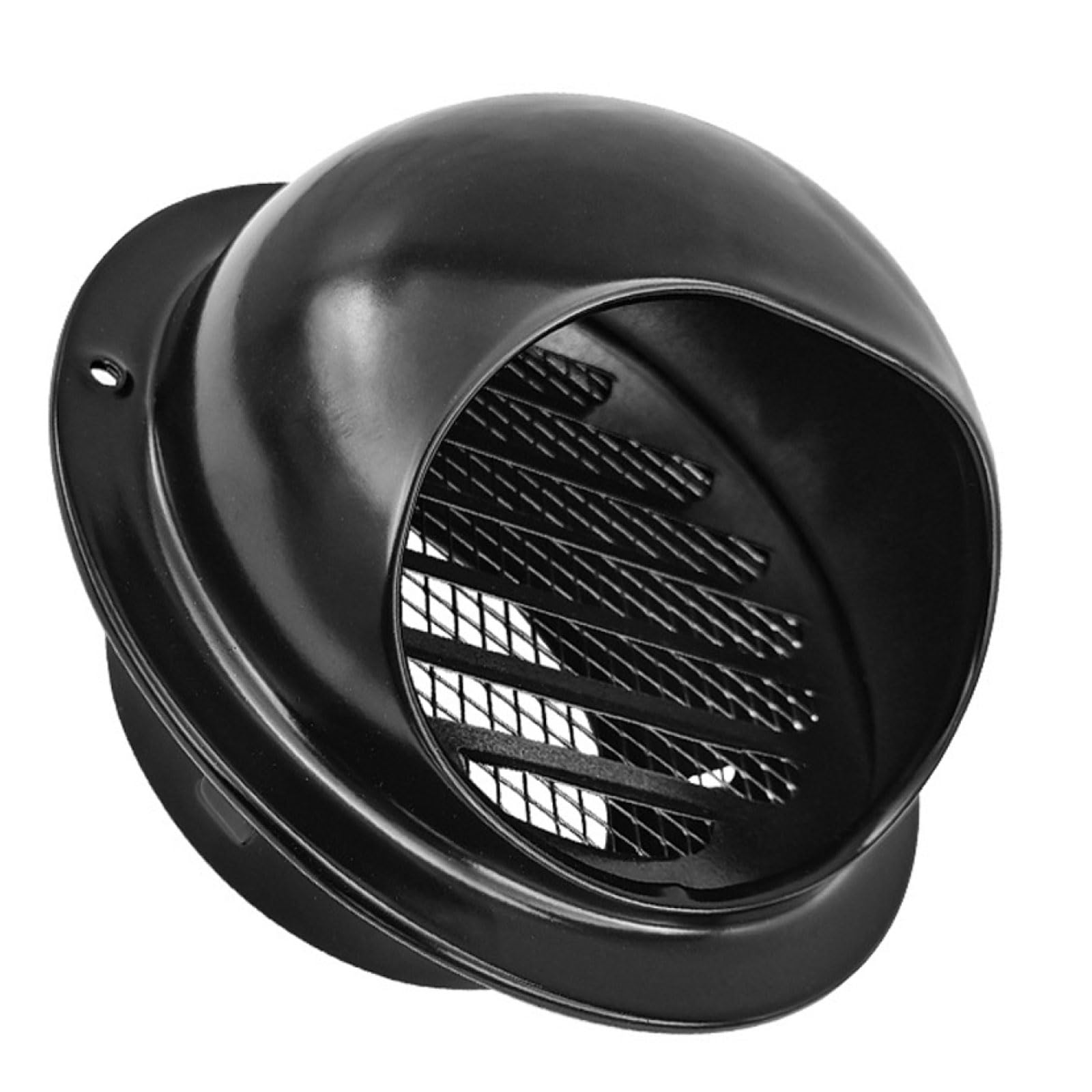 Vent Cover Round Stainless Steel Wall Air Ventilation Grille Exhaust Vent Cover for Outdoor Ventilation System - 100MM, Black