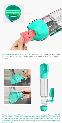 Miniatura 2 de Dispensador para mascotas, de alimento y agua con bolsas para desechos (11)