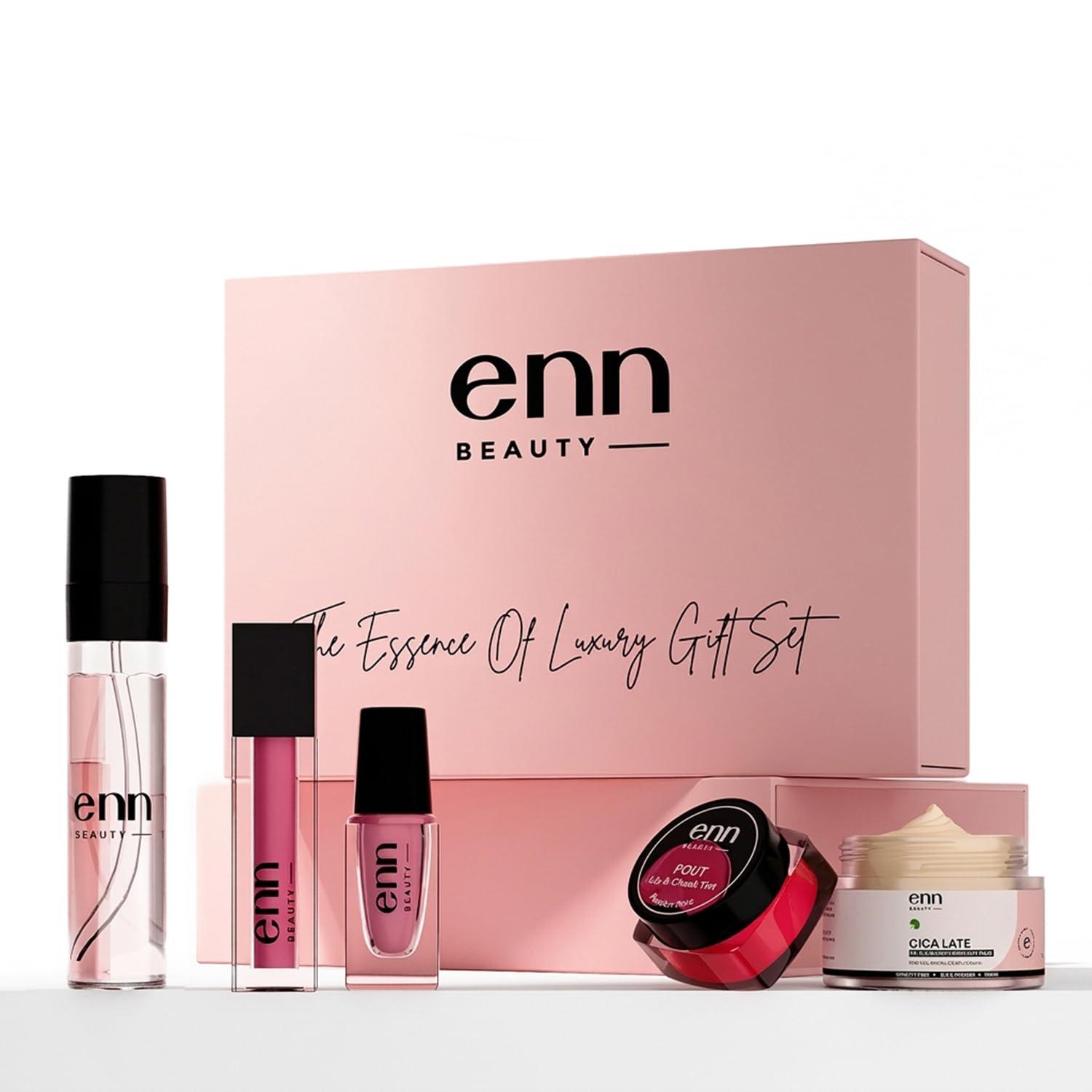 ENN Beauty Endless Love Gift Set | Clay Mask | Lipstick | Nail Paint | Lip & Cheek Tint | Perfume | Set of 5 Gift Box-image-46
