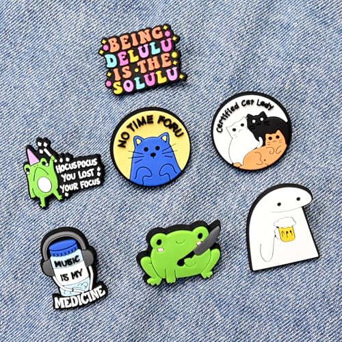 Image of Cute Pins Bulk,Funny Backpack Pin Lapel Badge Pins Set for Jackets,Hats,Backpack