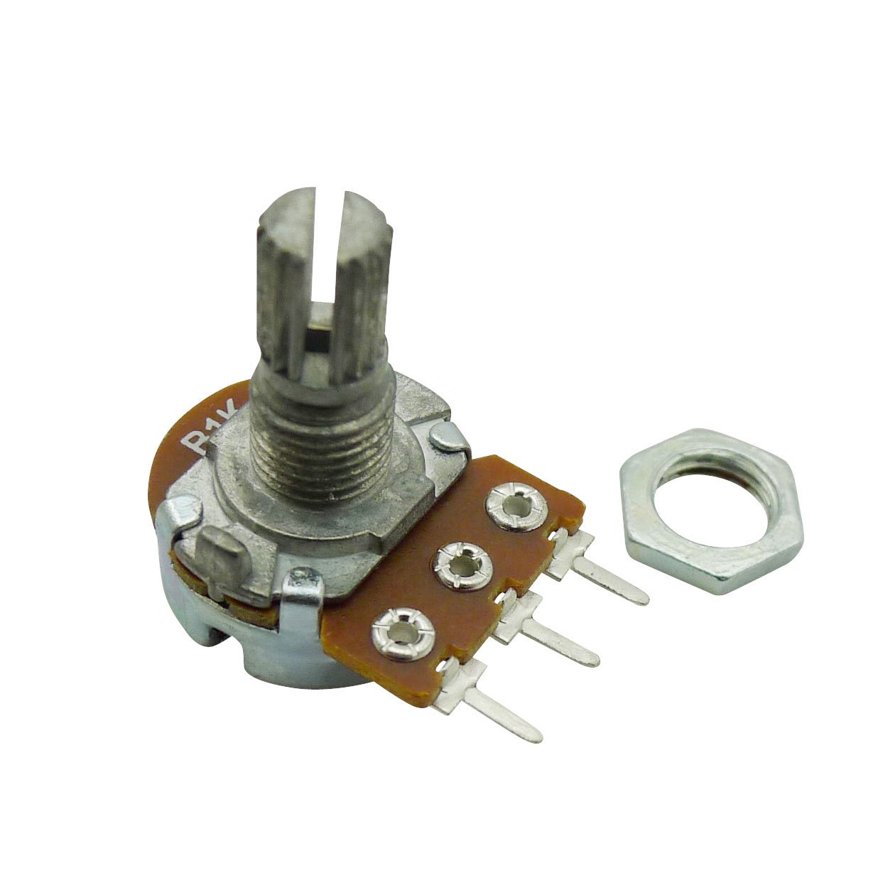 Aihasd 10PCS B100K 100K Ohm Adjustment Single Linear Rotary Taper Potentiometer Shaft 15mm