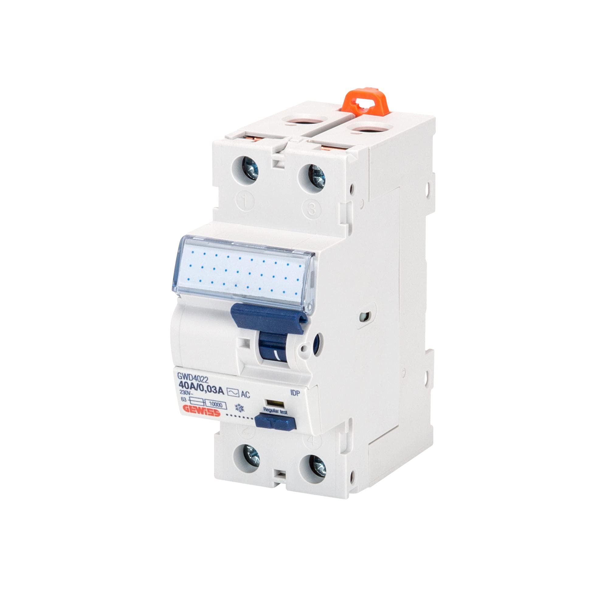 Fehlerstrom-Schutzschalter 40A / 0,03A – 4-polig, 400V, Für Dreiphasige Netze, FI-Schalter Mit Wiedereinschaltfunktion
