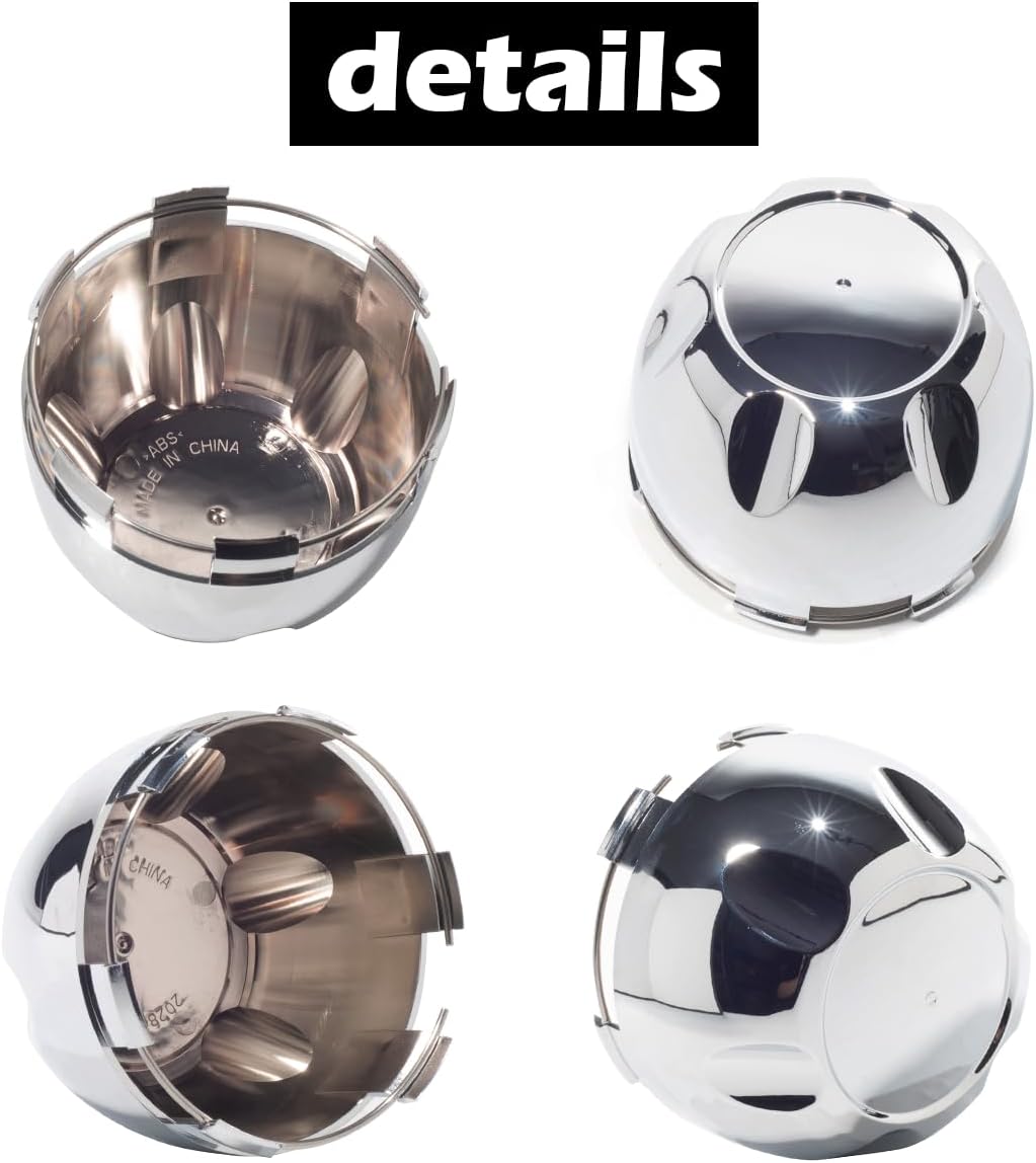 4Pcs 99.5mm(3.92inch) Wheel Center Caps for Helo Maxx 6 Wheel Rim Replacement 789K101 X1834147-9SF Hub Cap, (Chrome, Inner 96.5mm 3.8in)