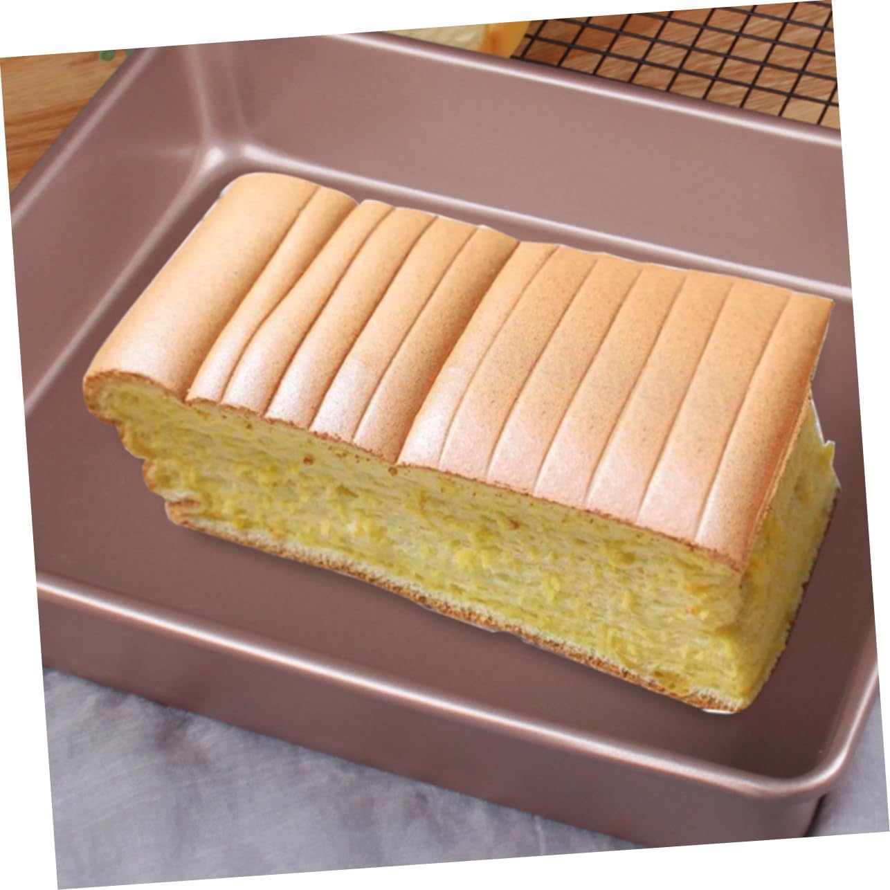 3pcs Carbon Steel Baking Pan Rectangular Nonstick Bakeware for Cakes Brownies Casseroles Rustproof Versatile Oven Bake Plates for Food Serving