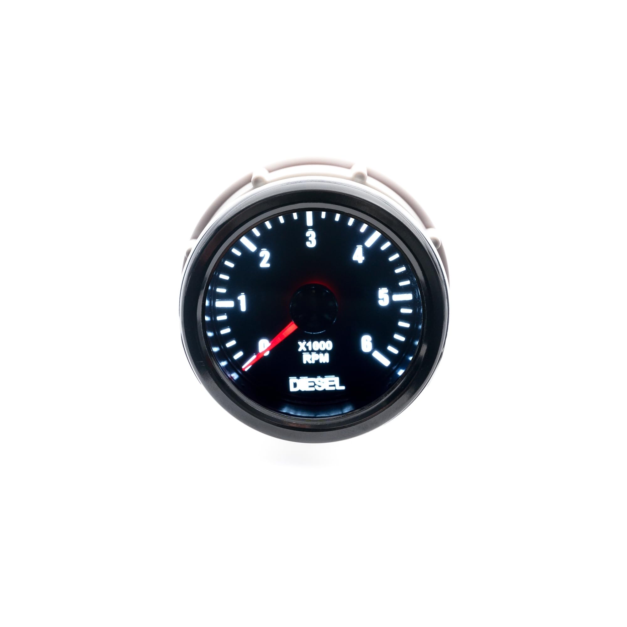 JOM Car Parts & Car Hifi GmbH 21125V-2 Manomètre, Compte-Tours Diesel, 0~6.000RPM, Couleur : Noir, Ø52mm
