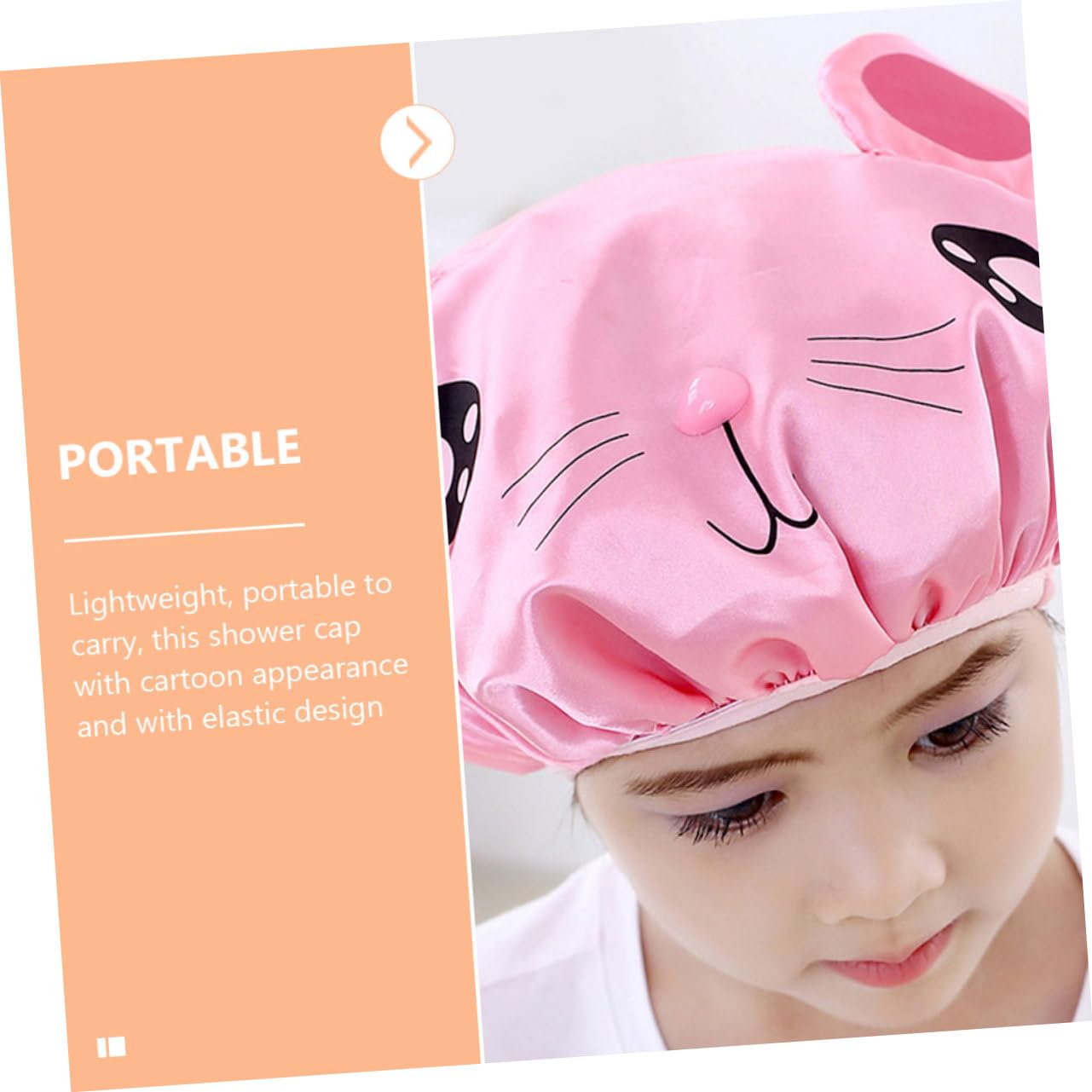 VICASKY 10pièces Bonnet De Garçon Fille Réutilisable De Caps De Bain Étanches Cartoon Souris Et Grise Pour Et Baignade