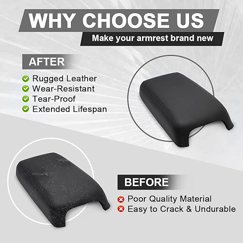 Miniatura 121 de PIT66 Tapa de consola central compatible con Hyundai Sonata 2015-2019, color gris