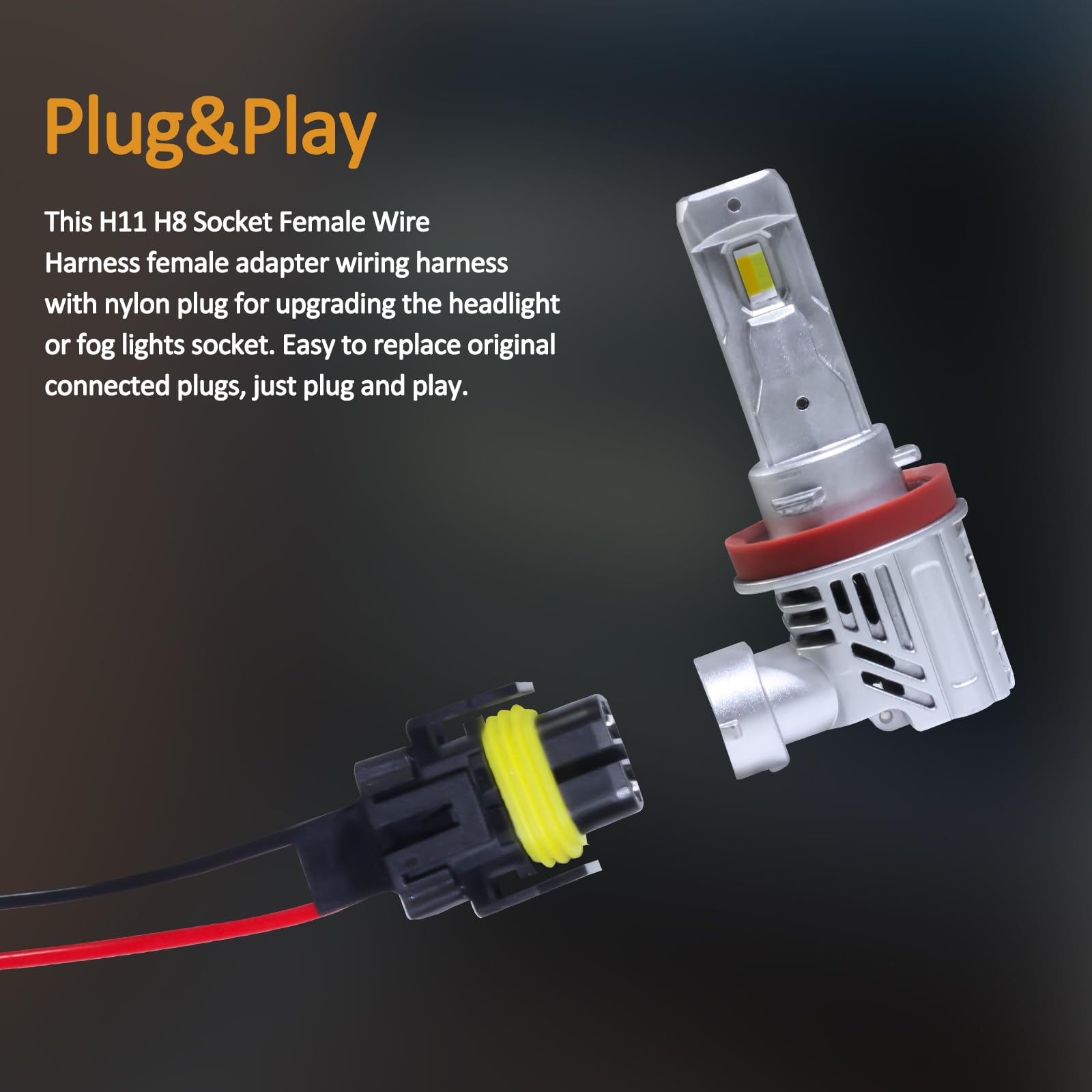 H8 H11 Wiring Harness Socket Female Adapter 12V Car Headlight Connector Cable Plug for HID Fog Light from Other Auto Electronics - price 4.52