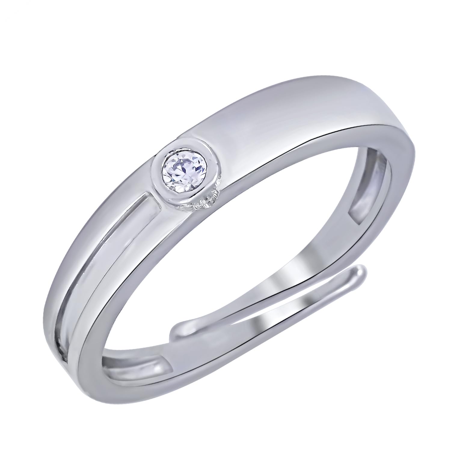 THE MARKETVILLA Pure 925 Silver Rings for Women - Adjustable Finger Ring for Women Stylish, Sterling Silver Ring for Girls (B01M4K3U62) Amazon Price History, Amazon Price Tracker
