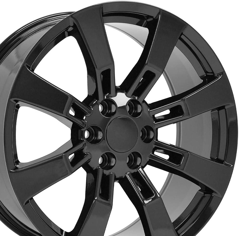 OE Wheels CA82 22 Inch Rim Fits Escalade Style 6x139.7 22x9 Gloss Black - Hollander 5409 (1)