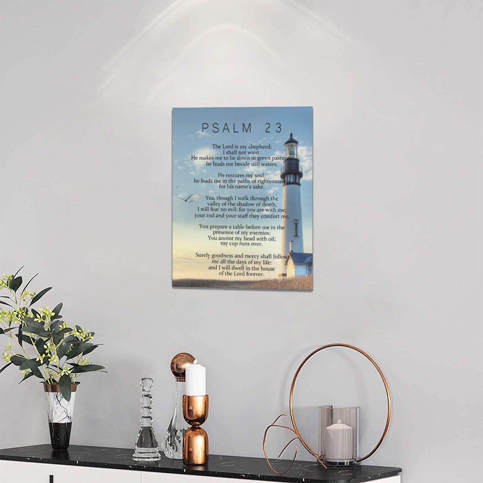 Quadro Cristiano Con Croce E Ancora - Stampe Su Tela Per Parete, Versetti Biblici, Decorazione Nautica