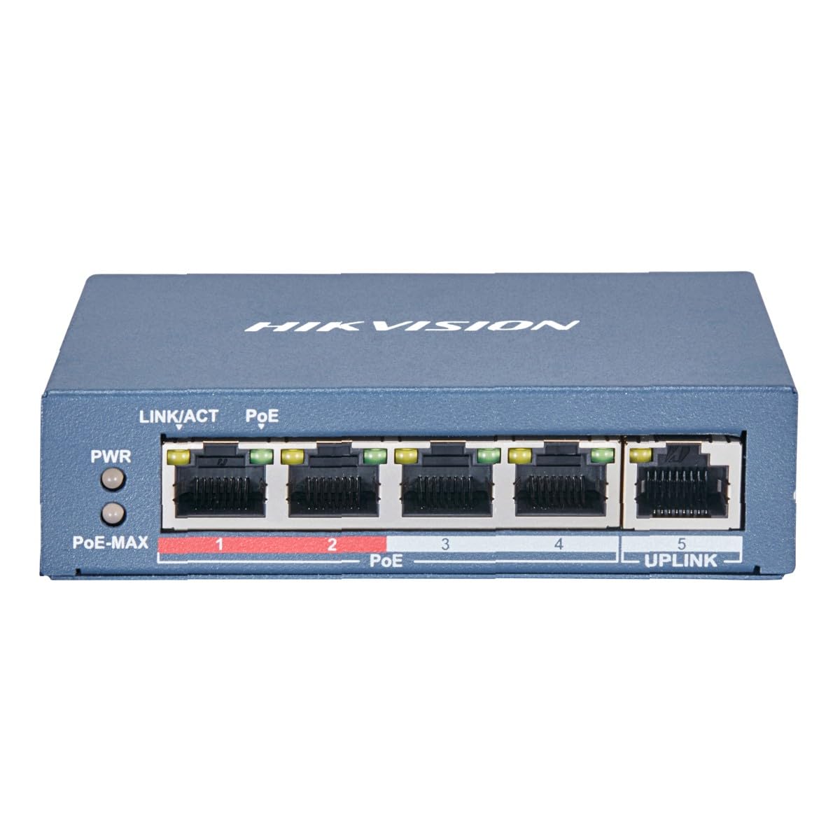 Hikvision DS-3e0105p E | Commutateur PoE 5 Ports 10/100 Mbps | IEEE 802.3 at et IEEE 802.3 AF | Power Over Ethernet