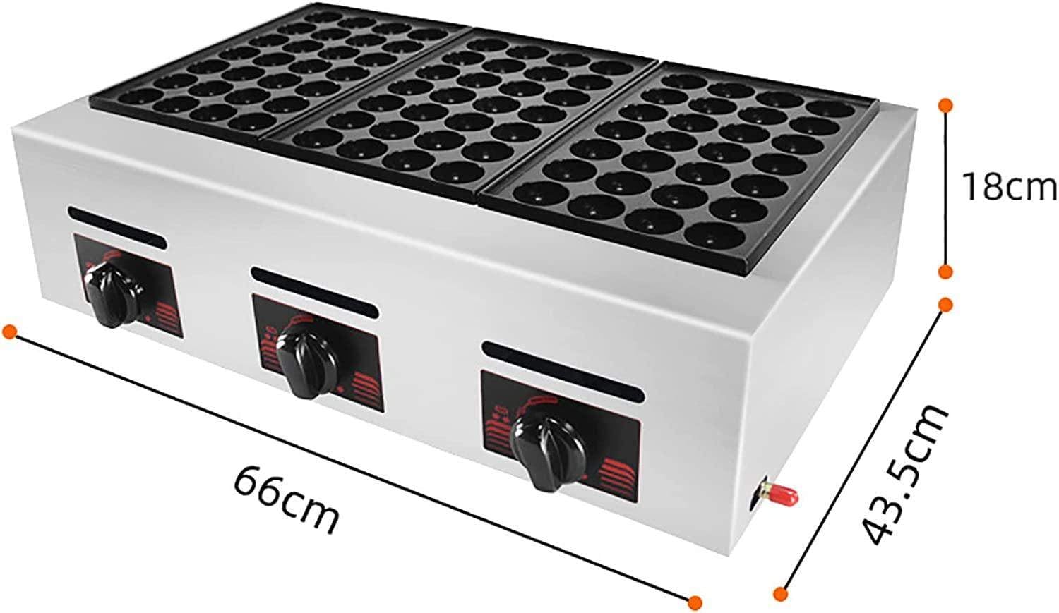 Macchina per Takoyaki a Gas Commerciale 84 Fori, Padella Antiaderente, per Ristorante