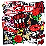 22PCS Black Girl Iron on Patches Girl Power Embroidered Patches for Trucker Hats Clothes Jackets Backpacks