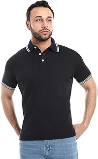 تيشرت يصل للفخذين رجالي من اندورا قماش بيكيه منقوش بنمط غربي