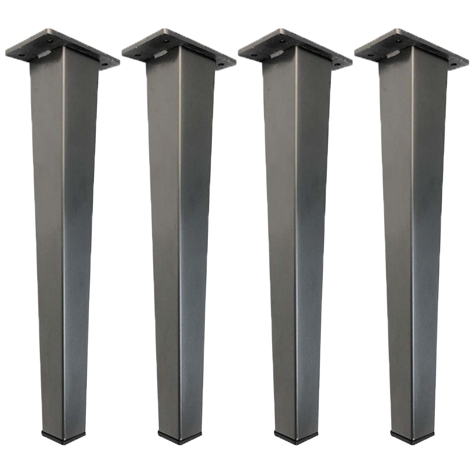 Generico Gambe per Mobili Piedini per Tavolo in Metallo da 30 cm 4 Pezzi Supporto in Acciaio Inox Nero Vernice Spray Piedini per Divano Altezza: 6-30 cm Piedini per Mobile da 30 cm/11,8"