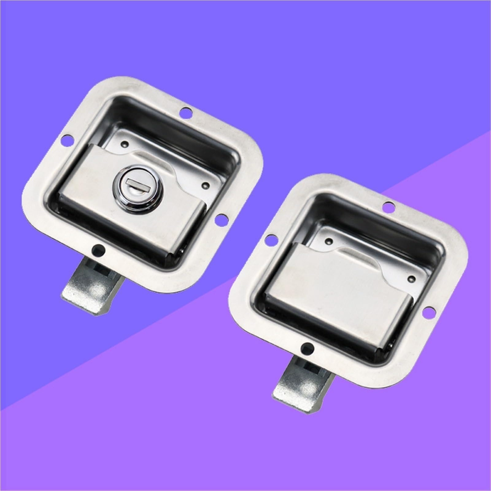 Serrure de porte de voiture en acier inoxydable pour camping-car et remorque panneau carré XG095