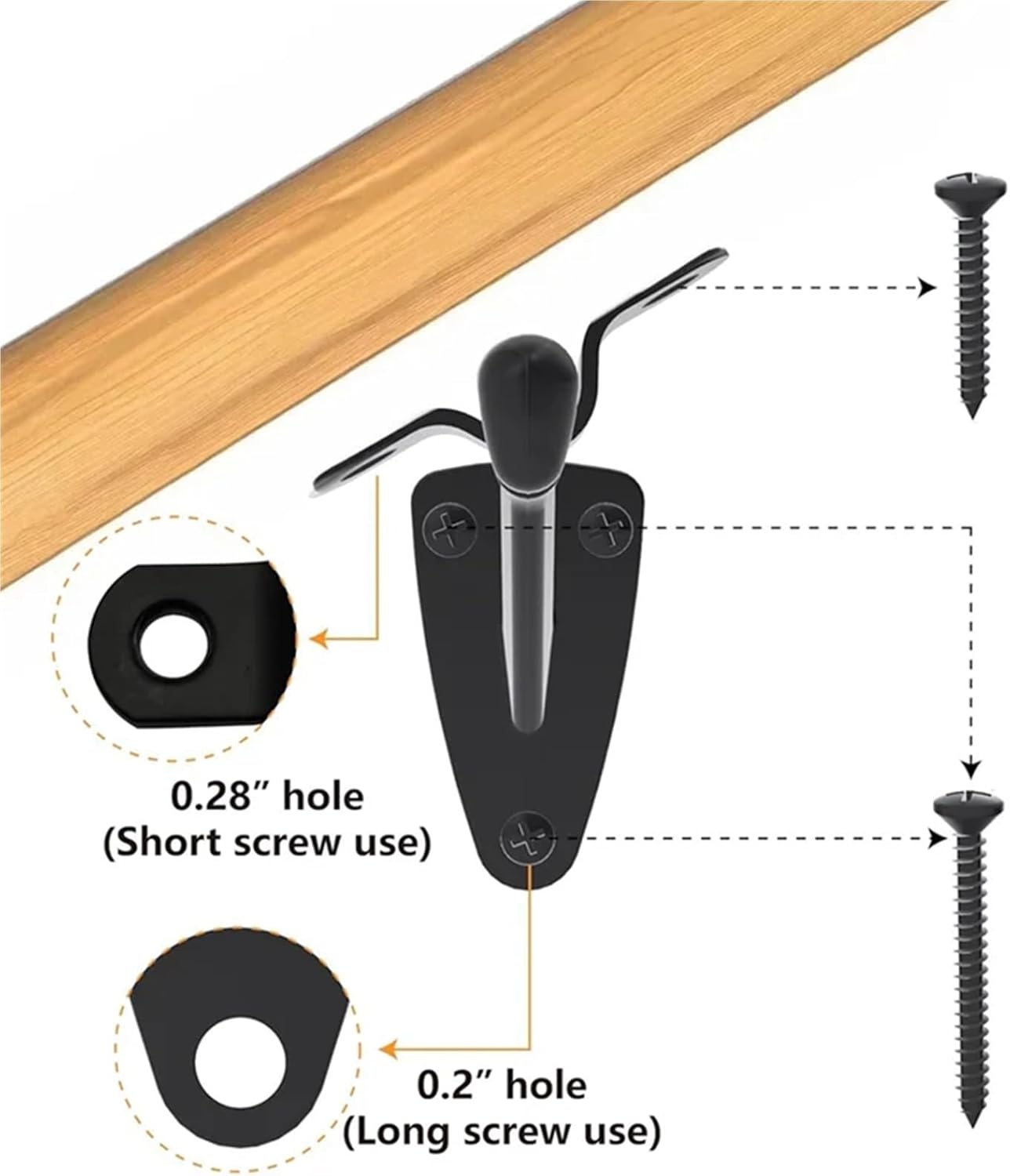Handrail Bracket 4pcs Rail Brackets Stairs Handrail Brackets for Stairways, Home or Office Stair Support
