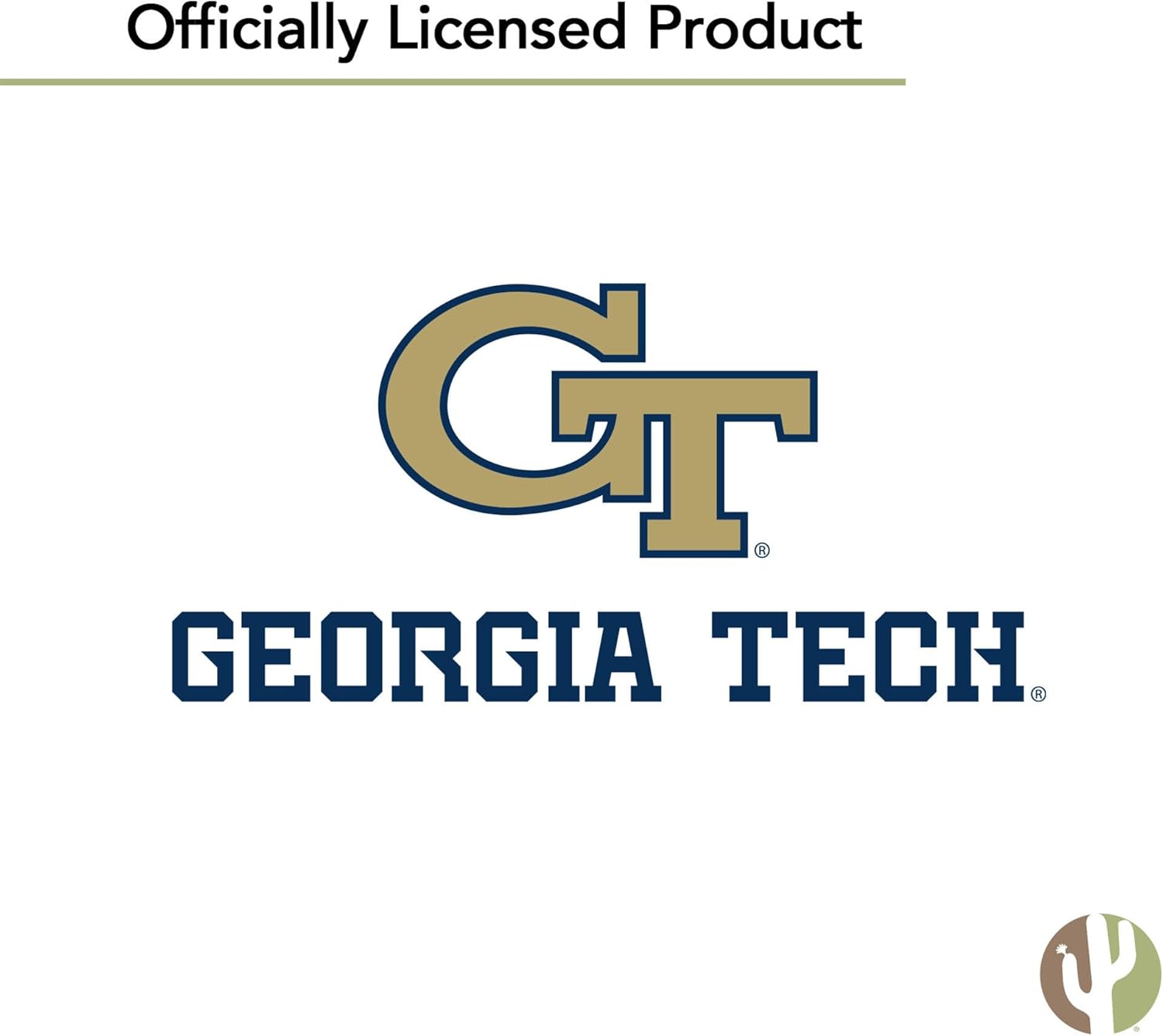 Desert Cactus Georgia Tech Circle Ceramic Coasters 4 Pack Yellow Jackets GT Institute of Technology Absorbent Drink Coasters with Cork Backing (Design A) - Image 6