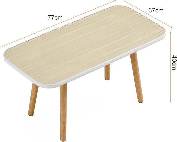 Coffee Table,Small Modern Center & Rectangle Tea Table,Living Room Center Display Coffee Table with Solid Legs,Tea Coffee Table for Living Room,Small Spaces,Couch,Narrow Wooden Color