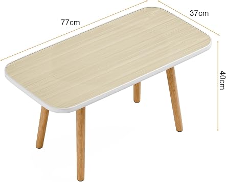 Coffee Table,Small Modern Center & Rectangle Tea Table,Living Room Center Display Coffee Table with Solid Legs,Tea Coffee Table for Living Room,Small Spaces,Couch,Narrow Wooden Color