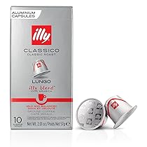 illy, Caffè in Capsule Compatibili in Alluminio CLASSICO Lungo, 100% Arabica con Note di Fiori d’Arancio e Gelsomino, Gusto Morbido e Retrogusto Dolce, 10 Confezioni da 10 (100 Capsule Totali)