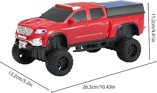 Miniatura 9 de WS-697 Pickup Truck Bluetooth Replica Altavoz - Altavoz solar inalámbrico para automóvil con luces LED, TWS estéreo, radio FM, reproducción USBTF,