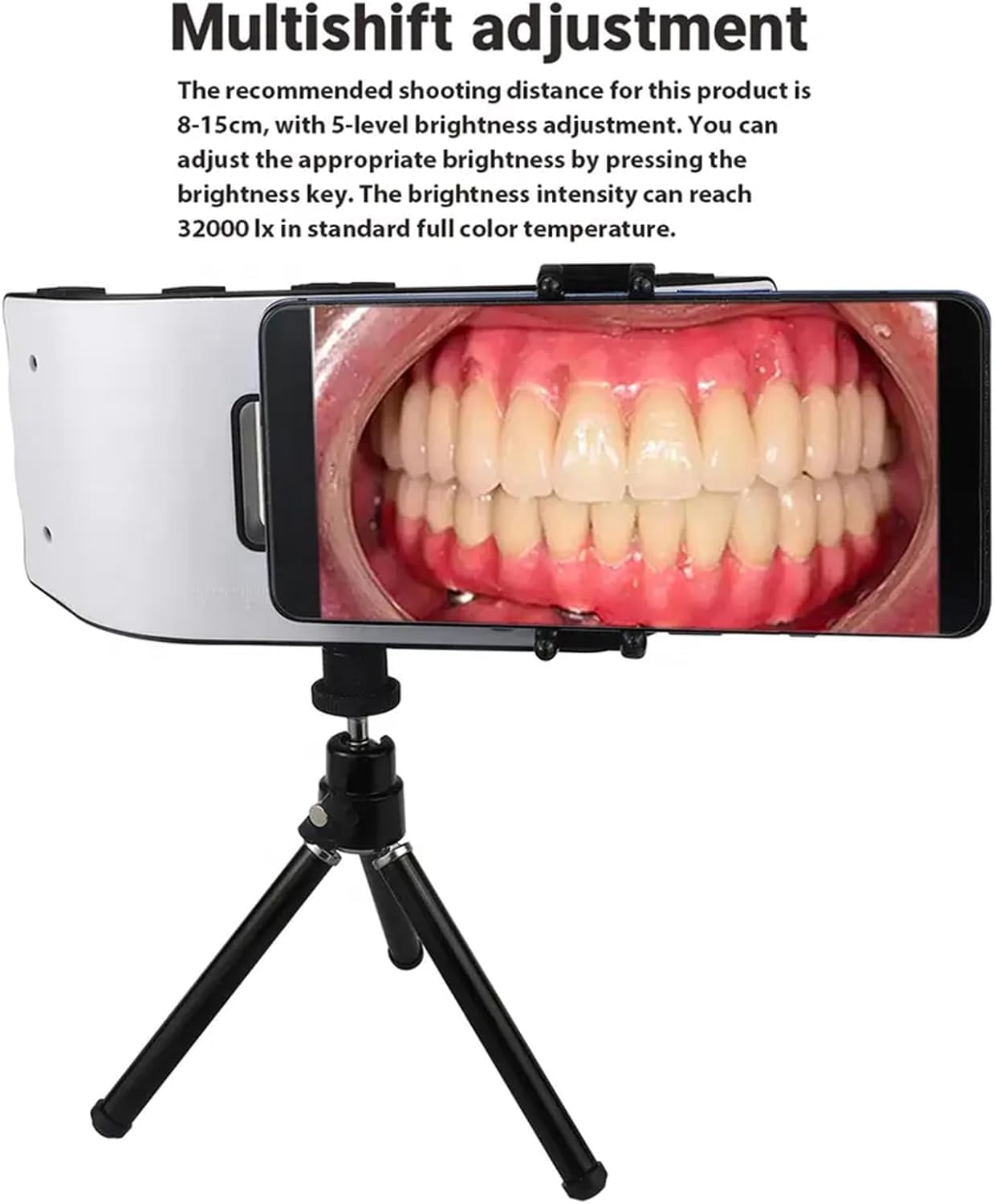 Kit di luci per fotografia dentale con luminosità regolabile per assistenza fotografica orale